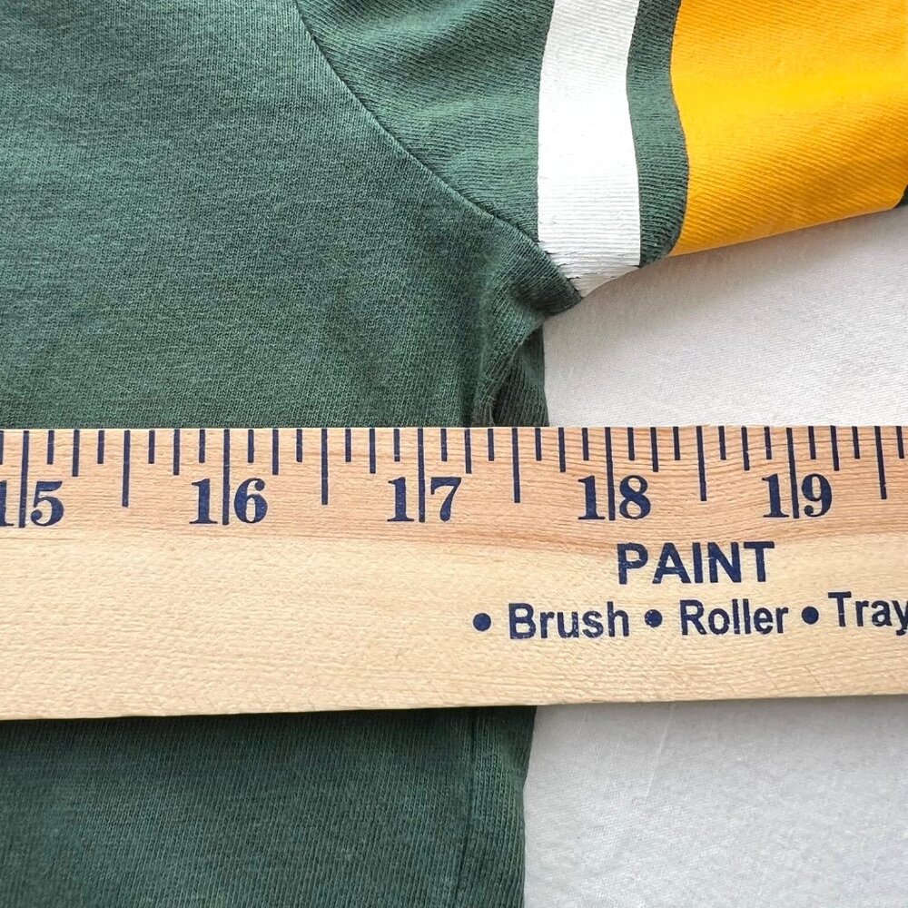 Green Bay Packers Youth Large T-Shirt Green Gold NFL Logo Cotton Short Sleeve - Picture 9 of 11